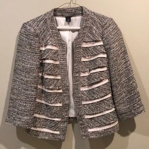 White House Black Market Blazer tweed Jacket sz 8